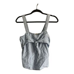 Madewell Denim Chambray Camisole Tie Tank Top Size 2 100% Cotton